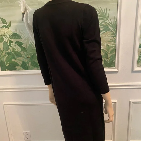 Black and brown color block knit dress. Expensive looking in person. Classy. - Picture 3 of 7